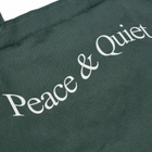 Museum of Peace and Quiet Men's Wordmark Tote Bag in Forest 