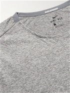 NIKE RUNNING - Rise 365 Logo-Print Mélange Dri-FIT T-Shirt - Gray