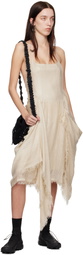 HYEIN SEO Beige Fringed Crescent Midi Dress