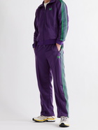 Needles - Logo-Embroidered Webbing-Trimmed Tech-Jersey Track Jacket - Purple