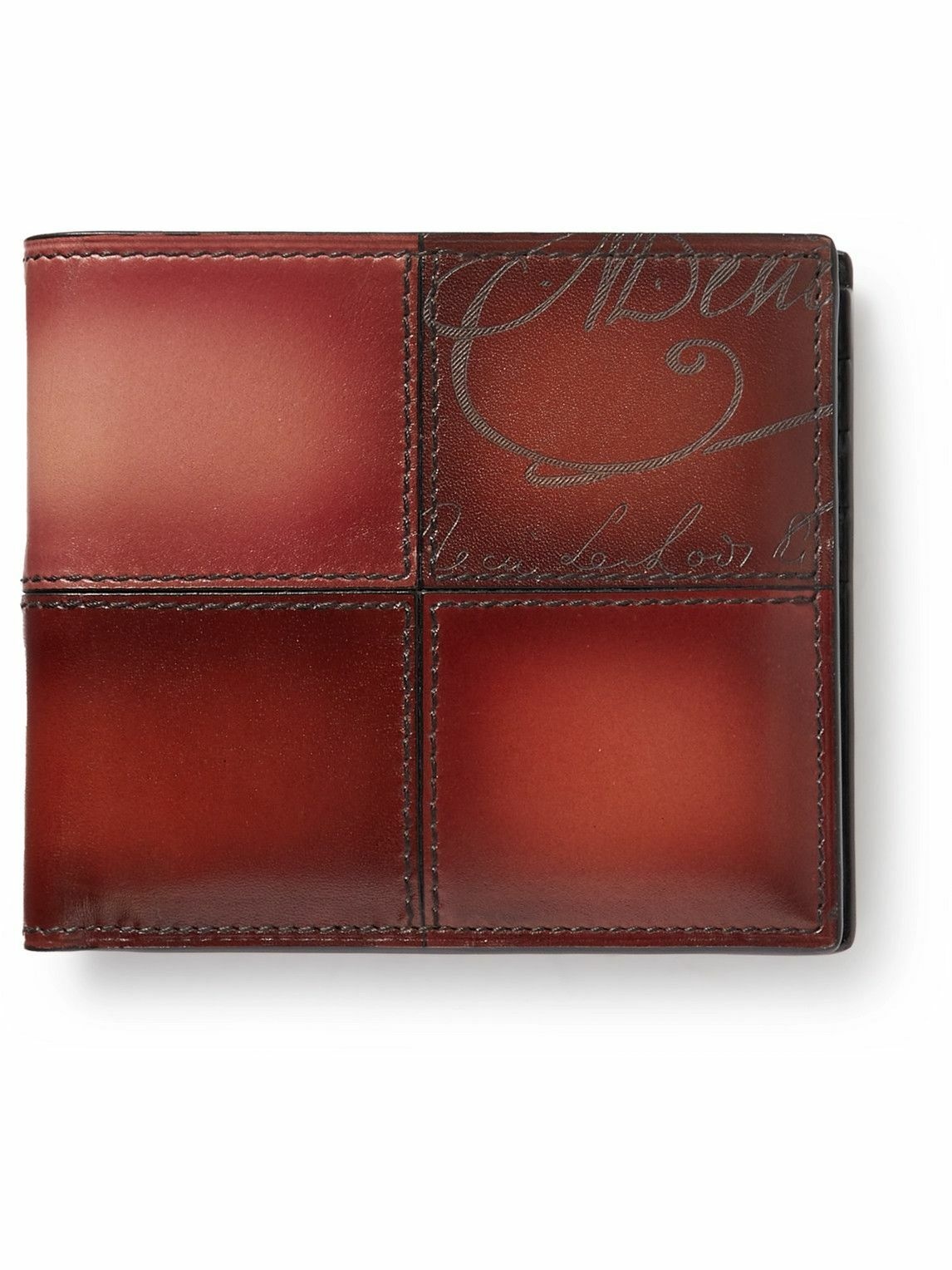 Berluti - Makore Neo Scritto Panelled Venezia Leather Billfold Wallet ...