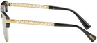 Versace Black & Gold Greca Sunglasses