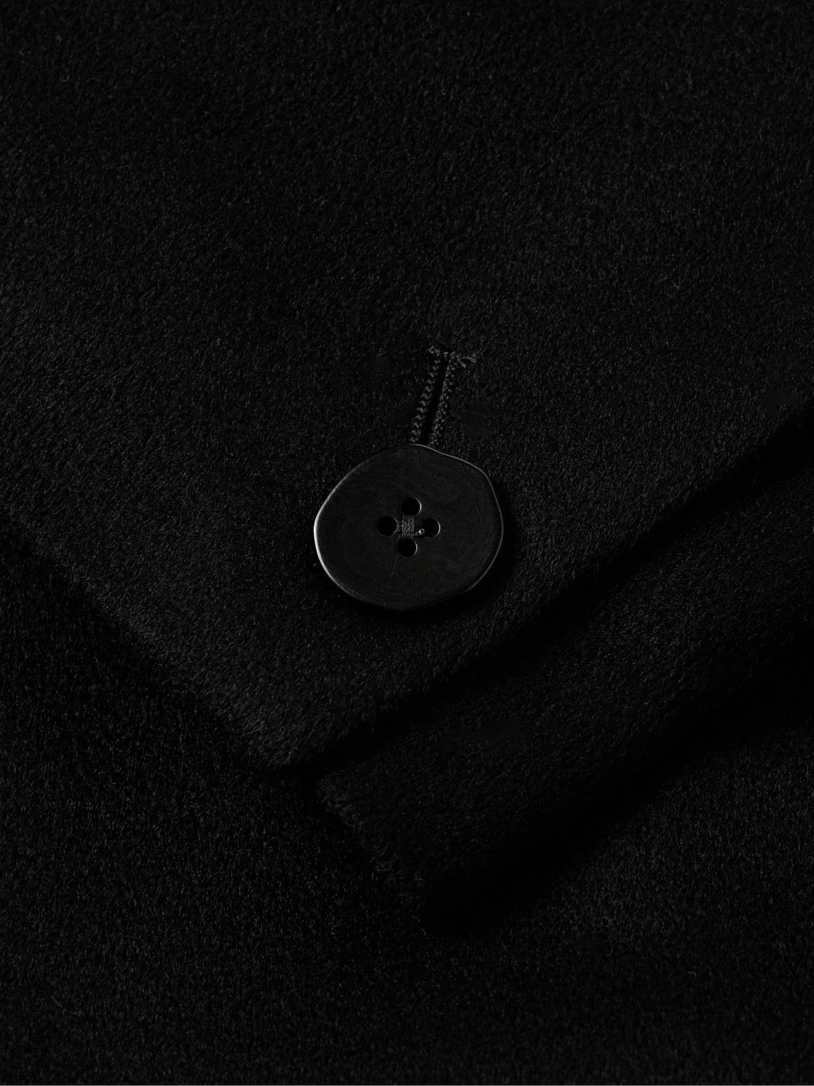 Stòffa - Double-Faced Brushed-Cashmere Coat - Black