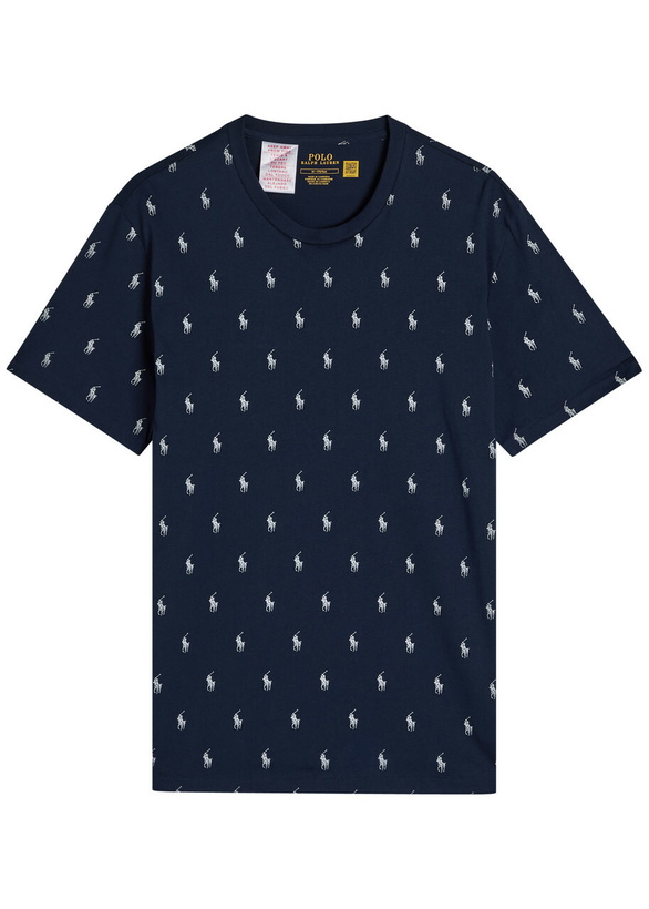 Photo: Polo Ralph Lauren Logo-print Cotton Pyjama T-shirt Navy