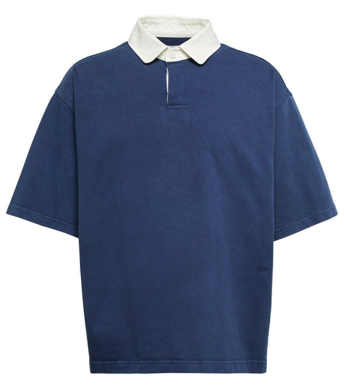 Tシャツ・カットソー BOTTEGA VENETA Midnight Blue Cashmere Polo Shirt P00773810.jpg