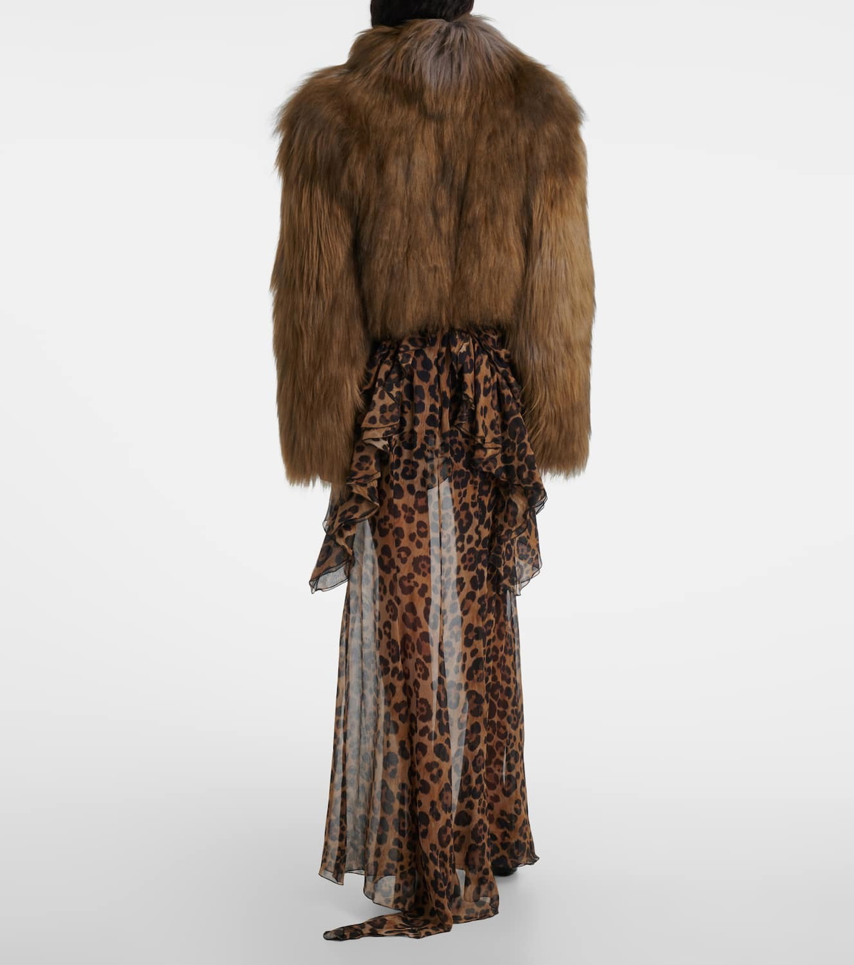 Blumarine Cropped shearling jacket