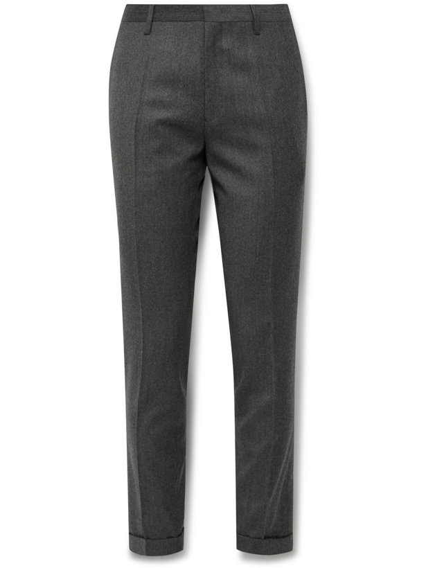 Photo: Paul Smith - Slim-Fit Wool and Cashmere-Blend Trousers - Gray