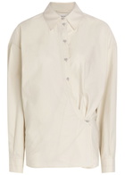 Lemaire Twisted Cotton-blend Poplin Shirt Cream
