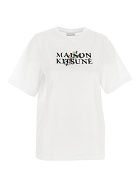 Maison Kitsune' Floral Logo Embroidery T Shirt