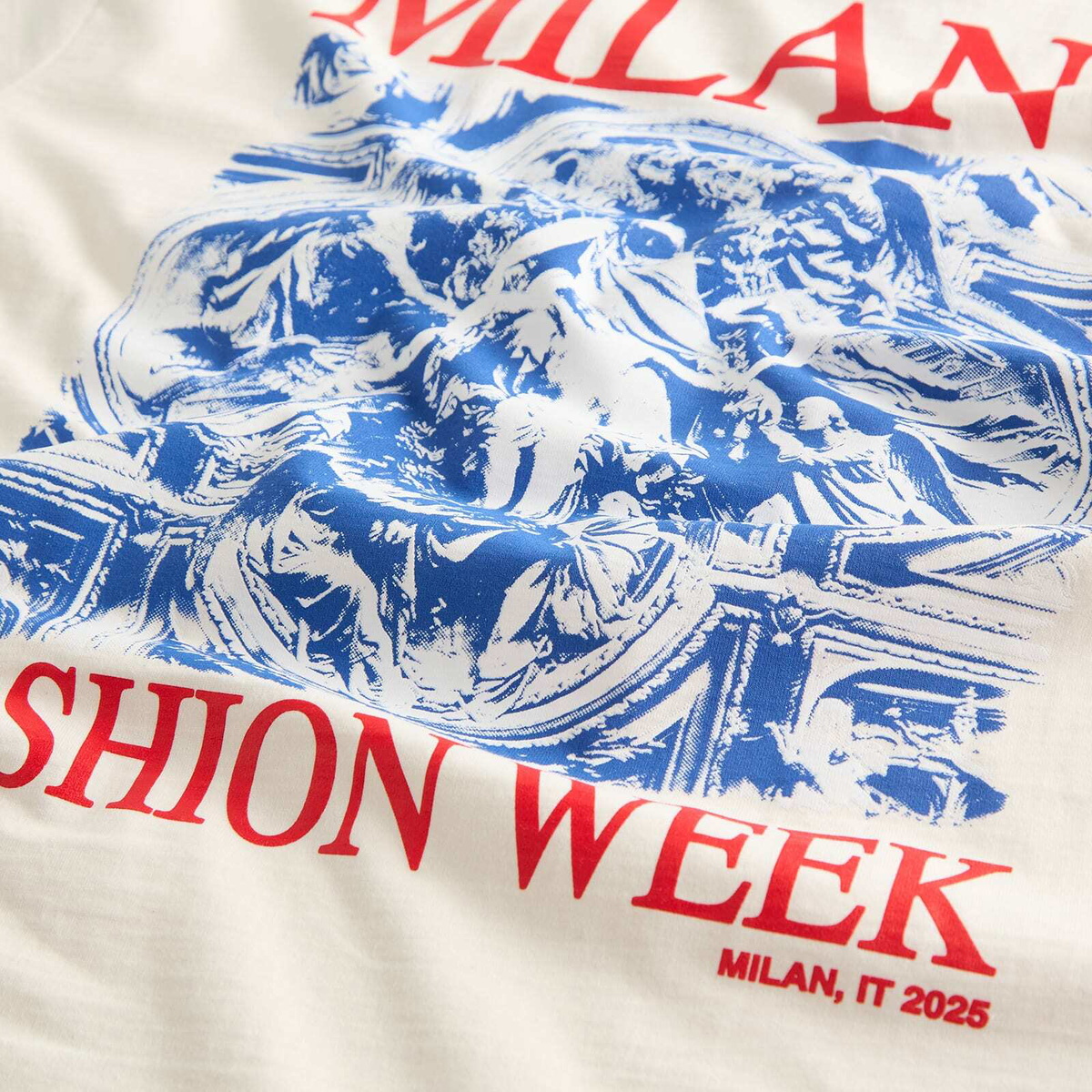 END. SS26 Milan Fashion Week T-Shirt in Ecru