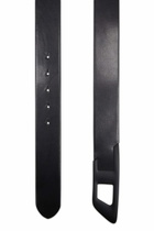 Diesel 4 cm leather belt with metal D buckle - Belts - Unisex - Black
