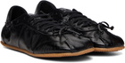 ABRA Black Ballerina Leather Sneakers