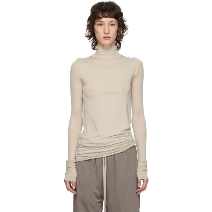 Rick Owens Lilies Grey Heavy Jersey Long Sleeve T-Shirt Rick Owens