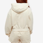 Sporty & Rich Women's Athletic Cropped Hoodie in Cream/Navy