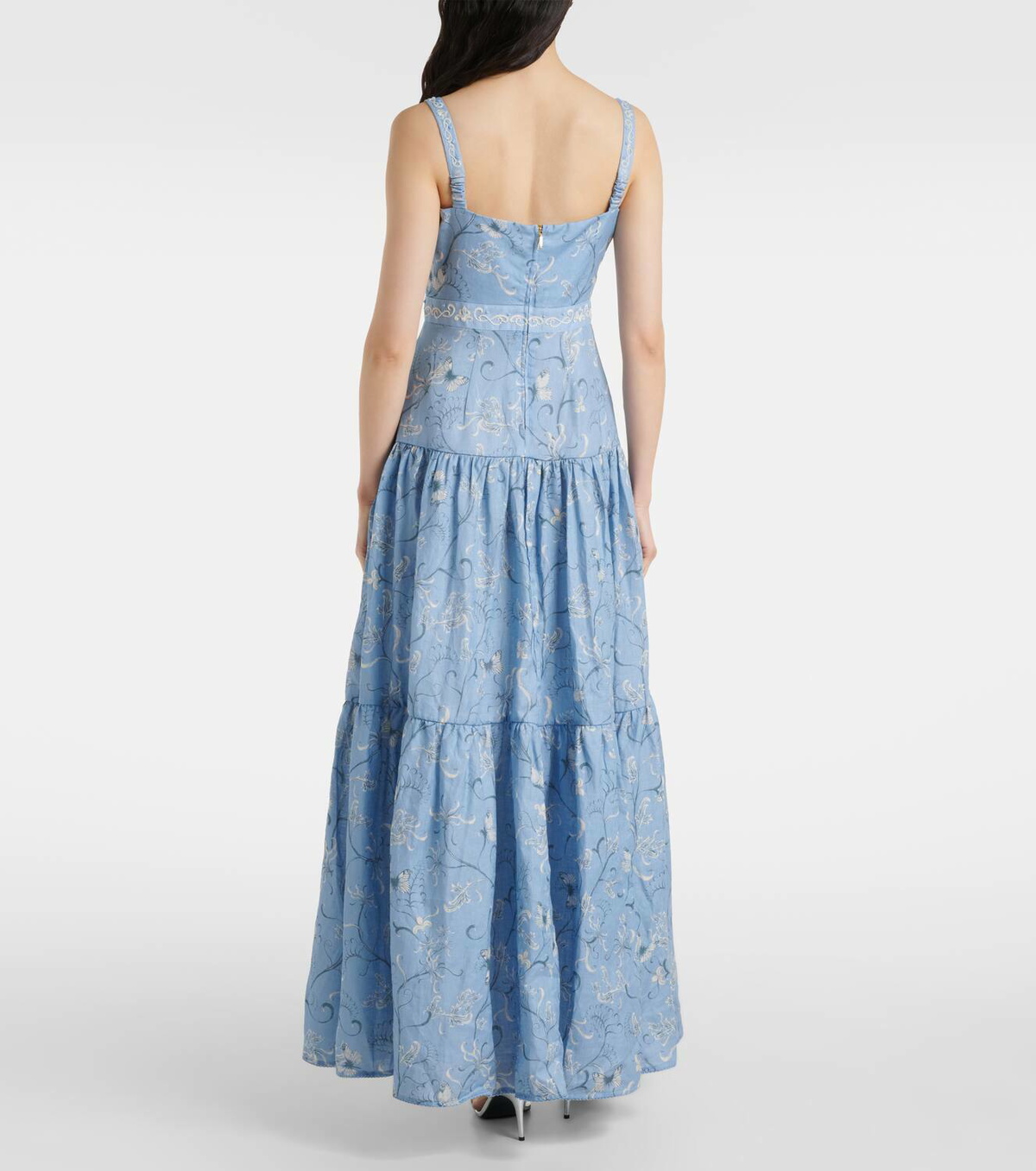 anarkali dress navy blue Agua Bendita Ailana Tile Maxi Dress main image 0