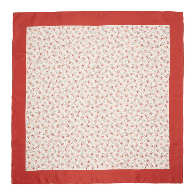 Photo: Gucci Off-White and Red Liberty London Edition Floral Scarf