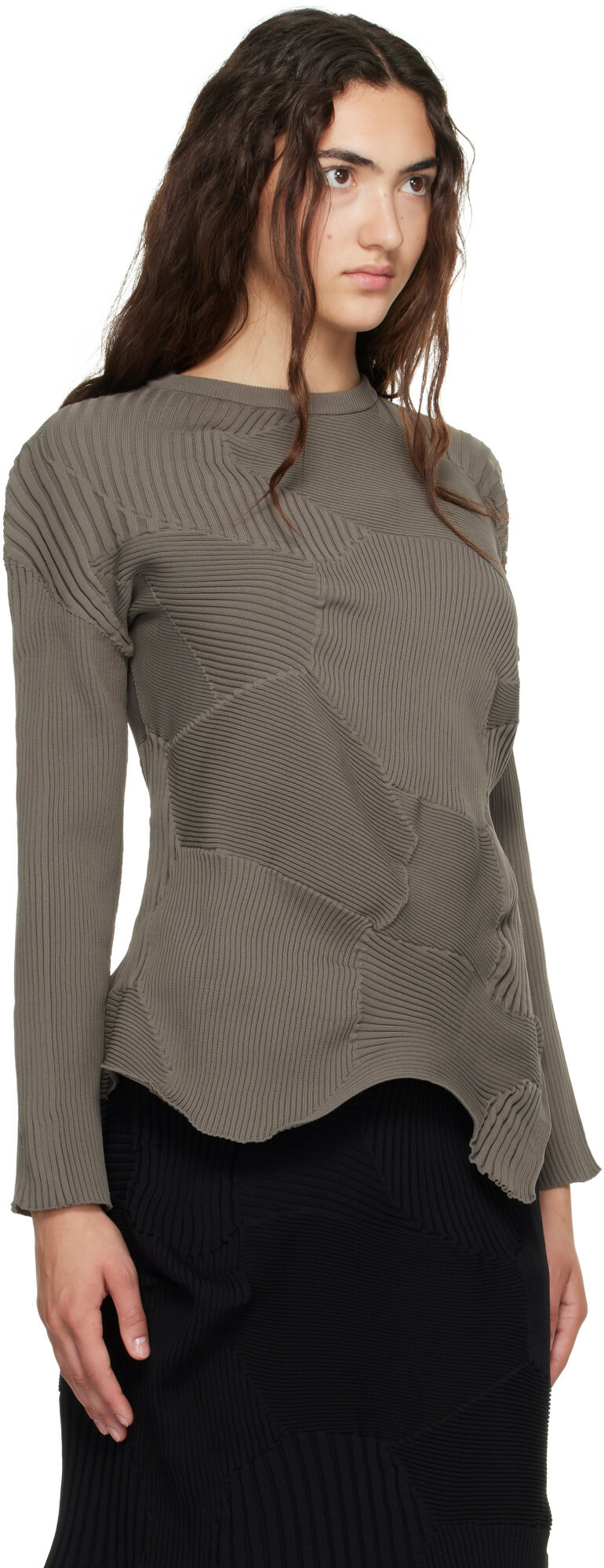 ISSEY MIYAKE Gray Kone Kone Sweater