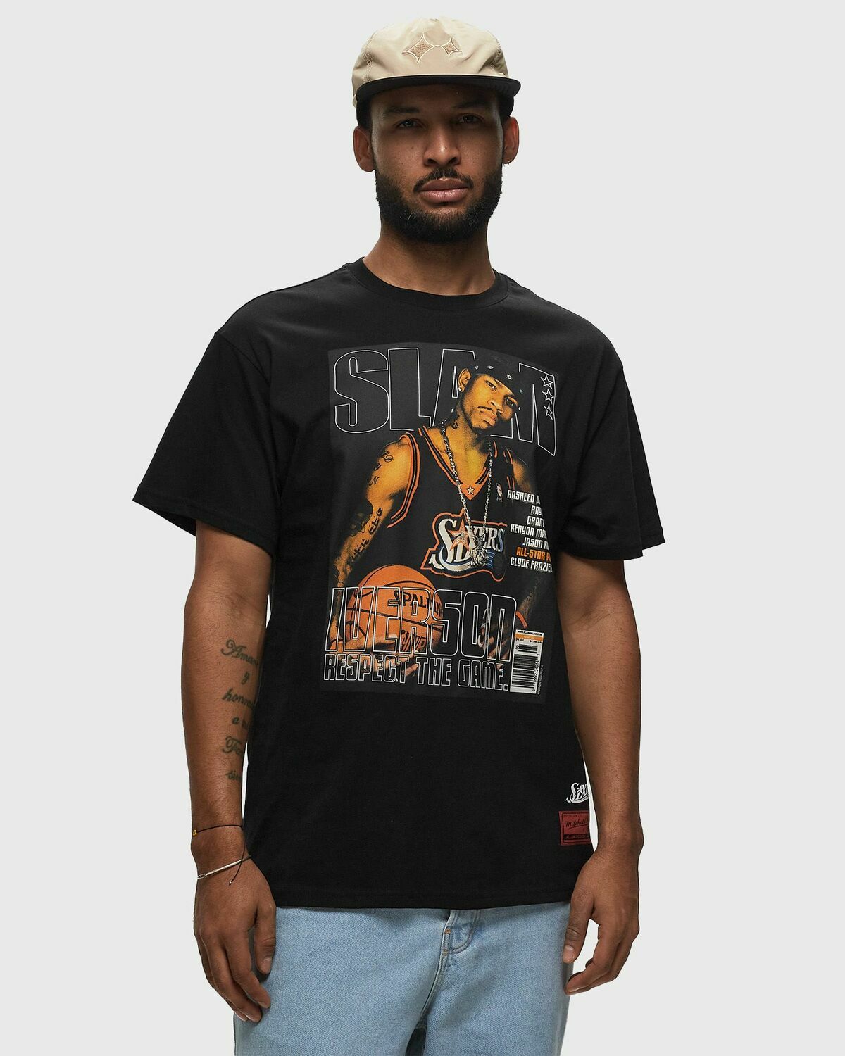 Mitchell & Ness Nba Slam Cover Tee Allen Iverson 76ers Black