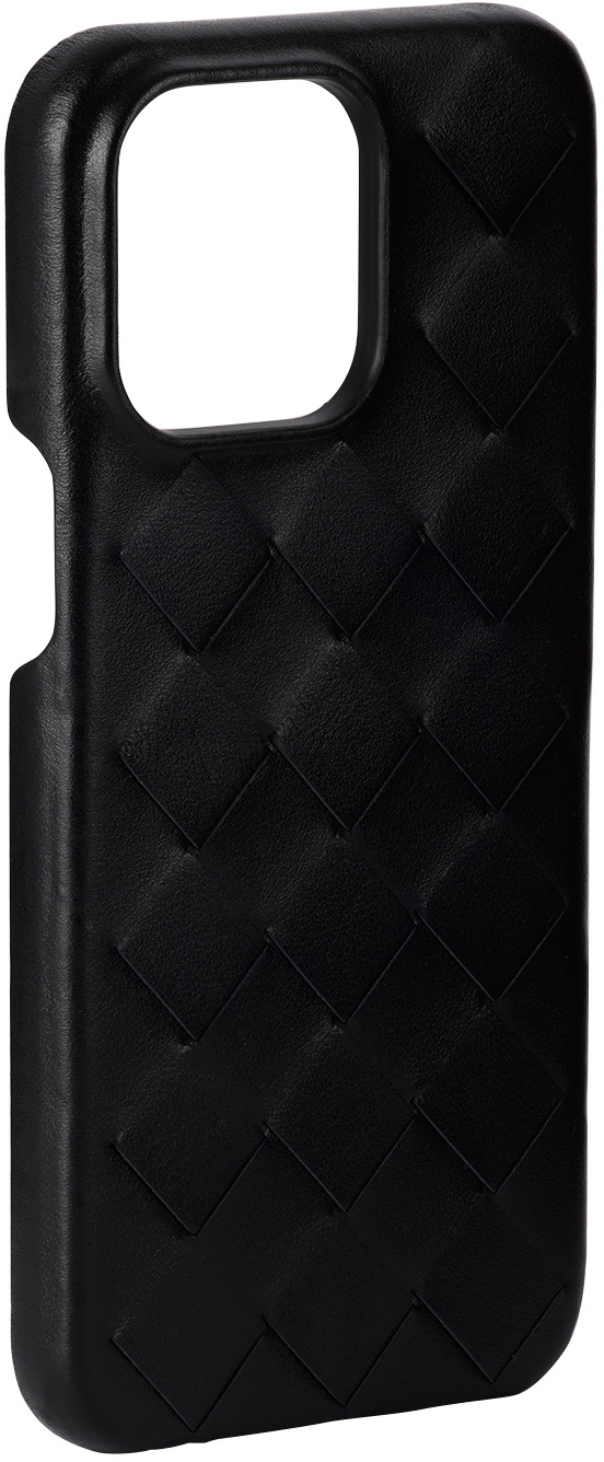 Bottega Veneta Black Intrecciato iPhone 15 Pro Max Case