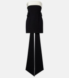 The New Arrivals Ilkyaz Ozel Lalani draped strapless minidress