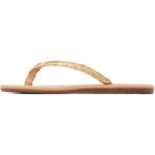 Ancient Greek Sandals Beige Saionara Raffia Flip-Flops