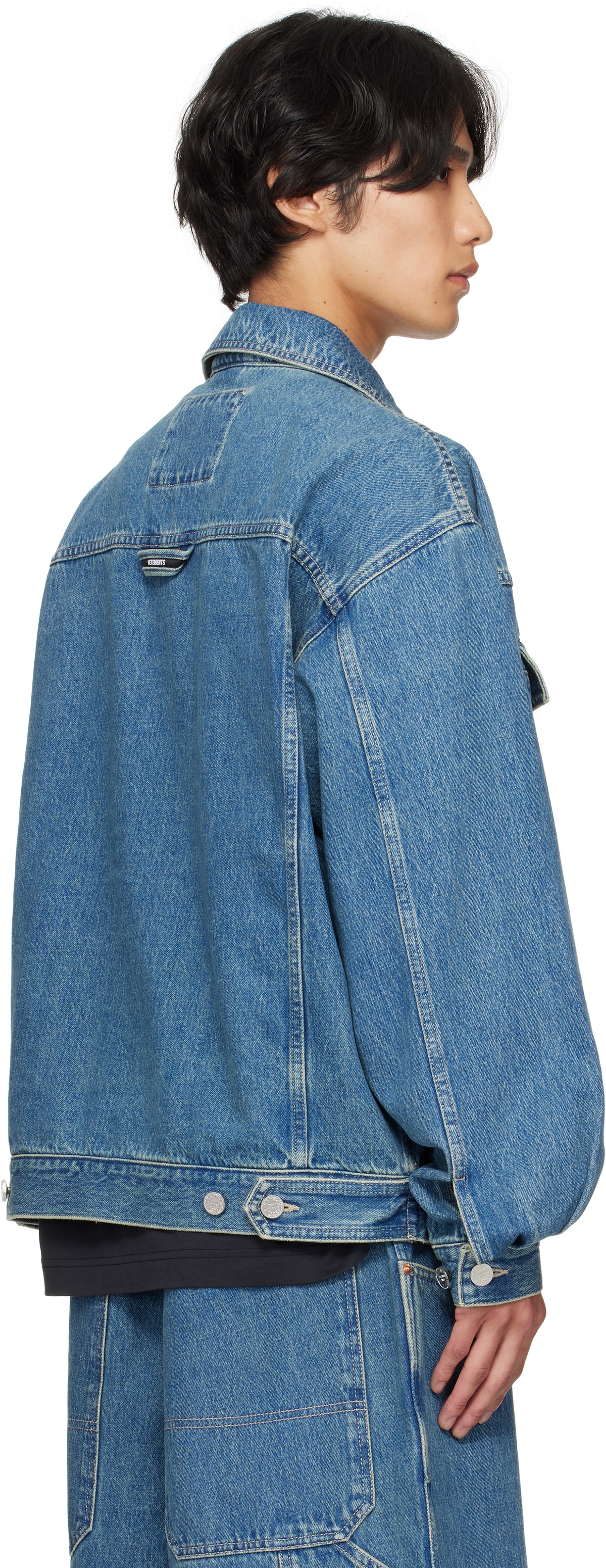 VETEMENTS Blue Hip-Hop Denim Jacket