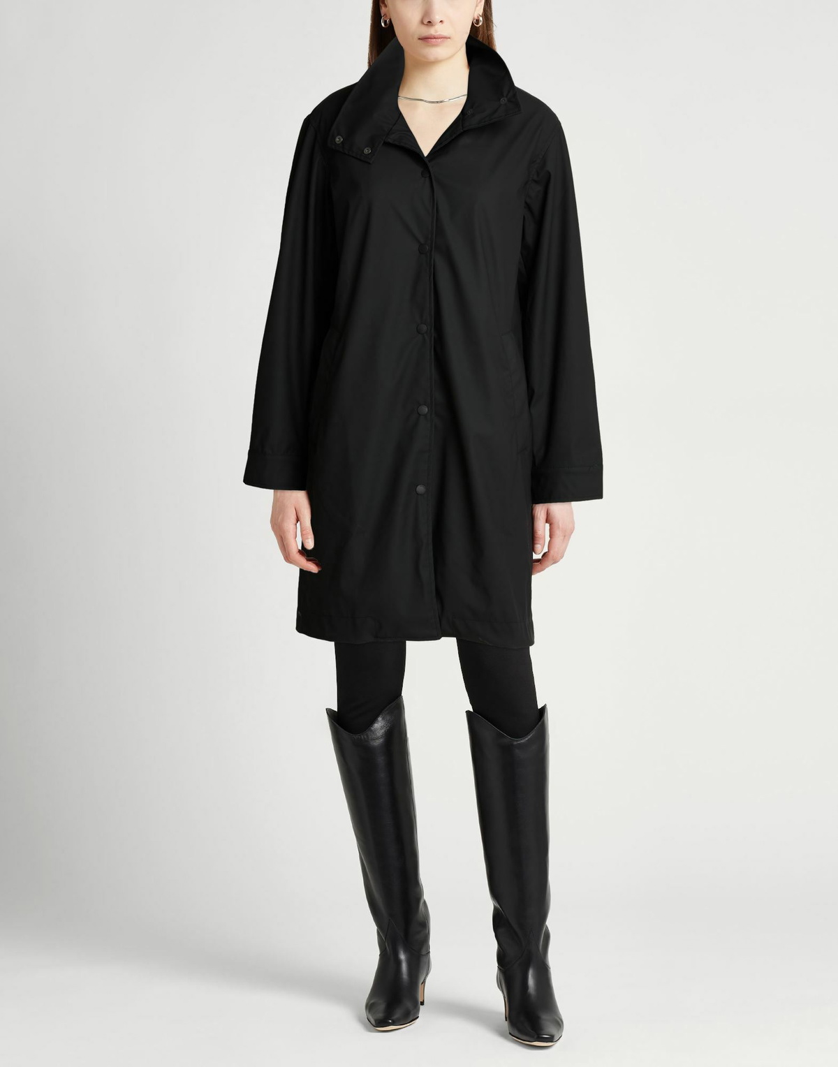 Crossley Womens Overcoat & Trench Coat in Black