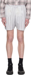 Collina Strada Blue Flower Stripe Odeon Boxer Shorts
