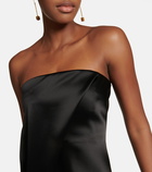 Loewe - Crêpe satin bustier minidress