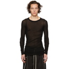 Rick Owens Black Rib Long Sleeve T-Shirt