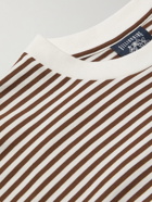 Billionaire Boys Club - Appliquéd Striped Cotton-Jersey T-Shirt - Brown