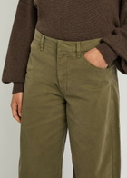 Nili Lotan Tribeca Wide-leg Trousers Olive