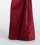 Erdem Draped embellished satin gown