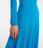 Alaïa Open-back jersey midi dress