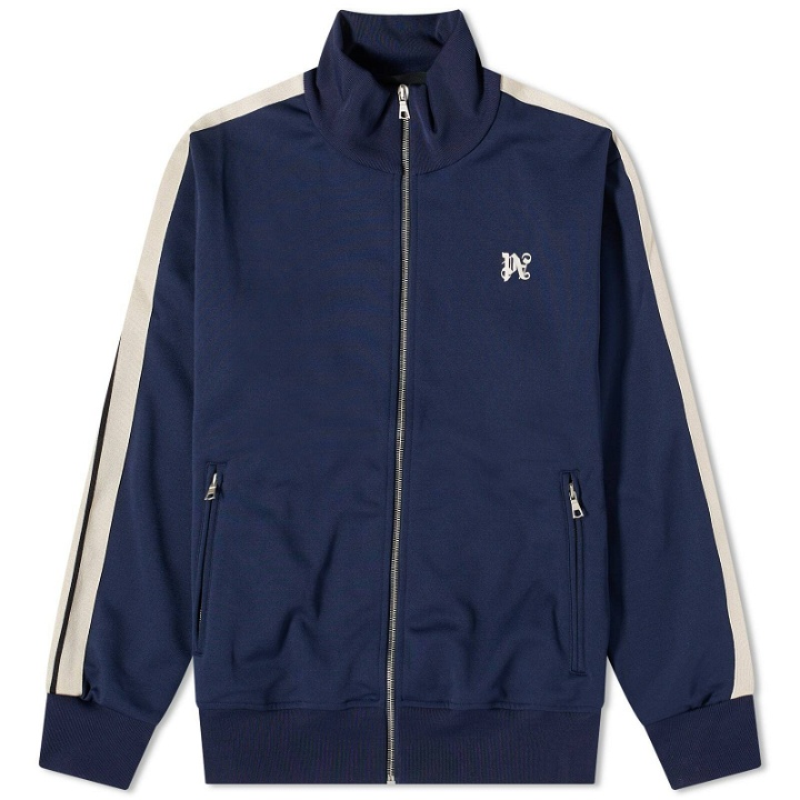 Photo: Palm Angels Men's Monogram Classic Track Jacket in Navy