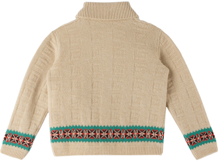 Gucci Baby Beige Angela Lynne Edition Square G Cardigan Gucci