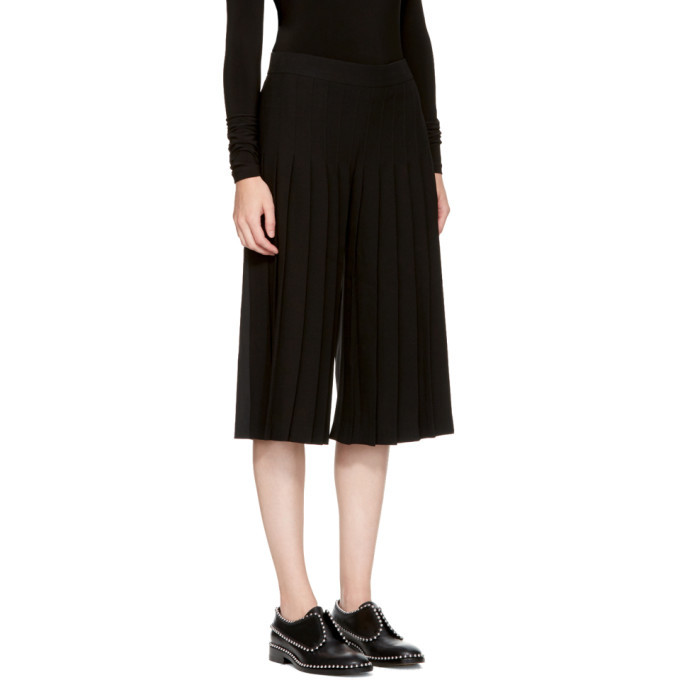 Neil Barrett Black Pleated Wide-Leg Trousers