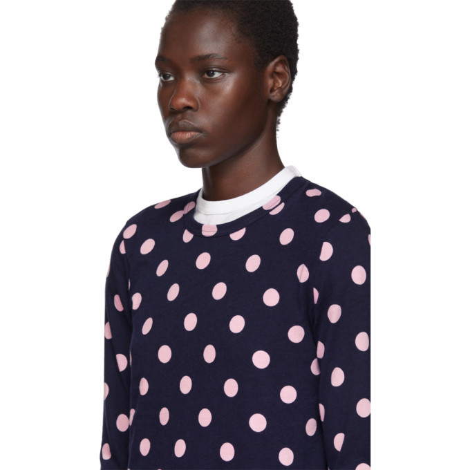 Comme des Garcons Girl's Long Sleeve Polka Dot T-Shirt