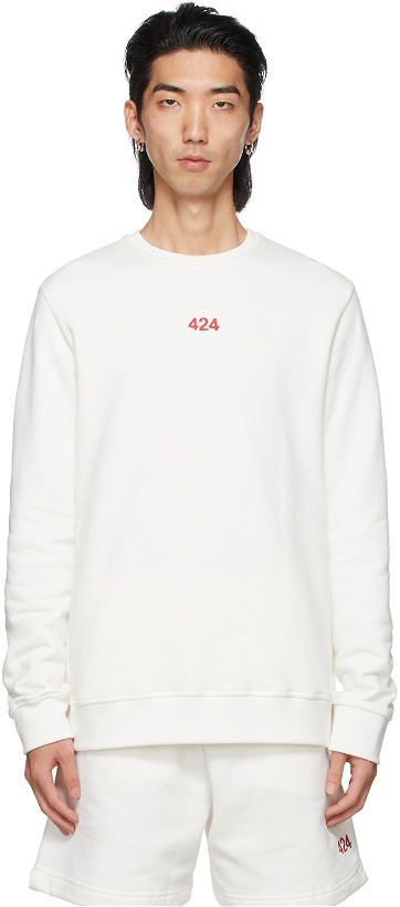Photo: 424 White Logo Sweatshirt