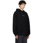 Maison Margiela Black Reversed Logo Hoodie