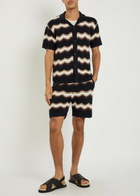 Raith Primavera Wavy Crochet Cotton Shirt Black