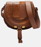 Chloé Marcie Small leather and suede crossbody bag