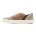 Burberry Taupe Salmond Check Sneakers