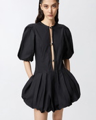 Pinko Short Dress With Balloon Skirt Limo Black