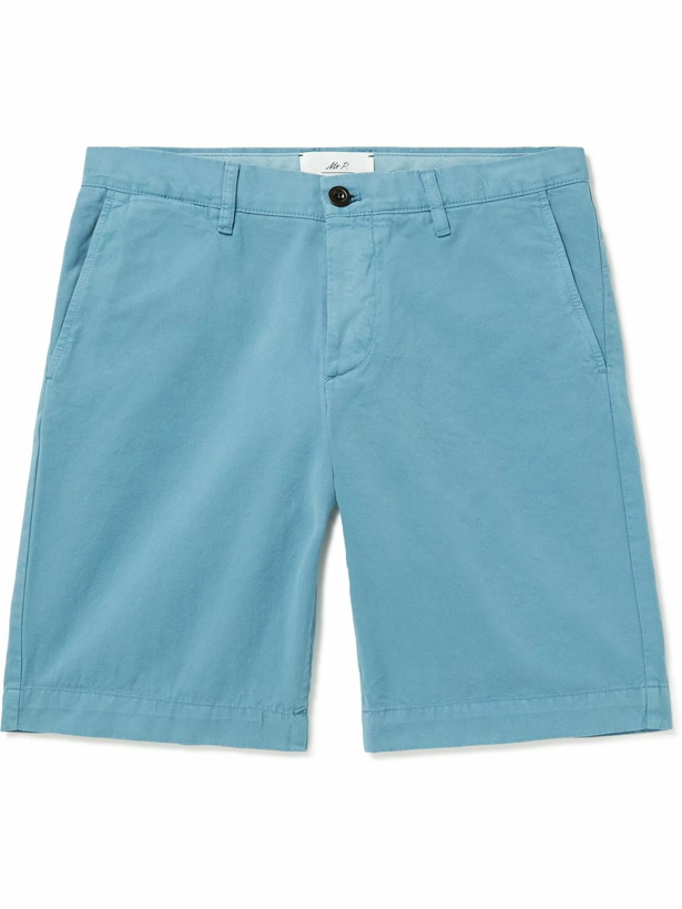 Photo: Mr P. - Garment-Dyed Cotton-Twill Shorts - Blue