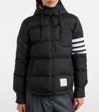 Thom Browne 4-Bar hooded quilted down jacket