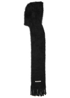 Acne Studios Hooded Brushed Mohair-blend Scarf - Black - One Size
