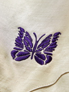 Needles - Convertible-Collar Embroidered Sateen Shirt - Neutrals
