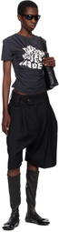 VAQUERA Black 'Baby Suiting' Woven Shorts