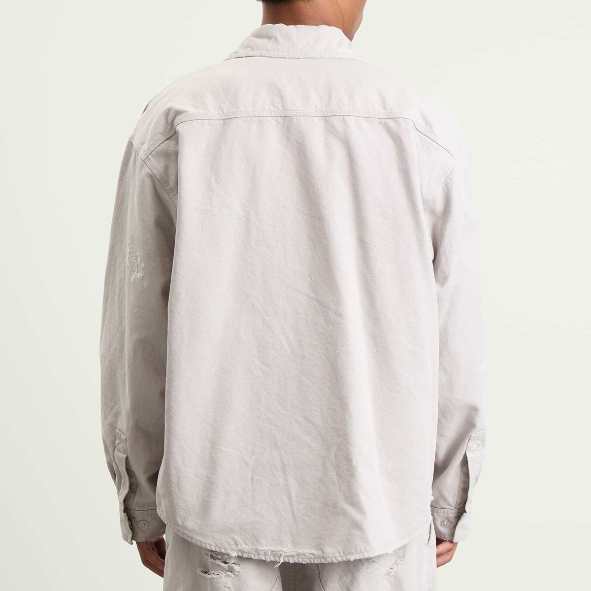 Balenciaga Men's Heavy Cotton Workwear Overshirt in Light